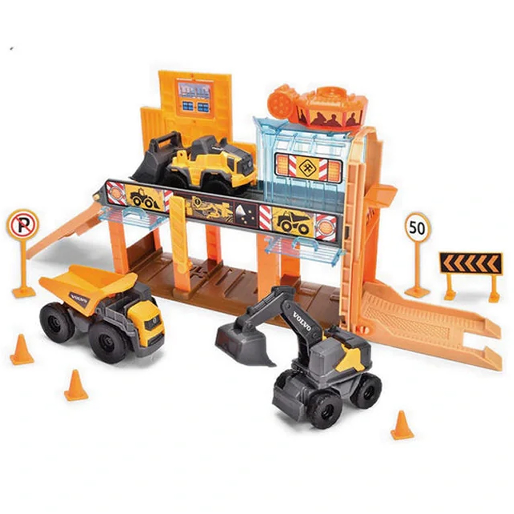 Micro stacja budowlana z 3 maszynami roboczymi - Dickie Toys kép 2