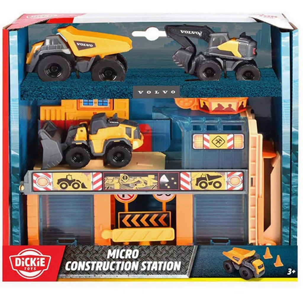 Micro stacja budowlana z 3 maszynami roboczymi - Dickie Toys kép 1