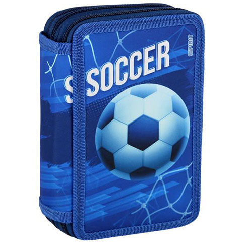 Spirit: Football Blue trzypoziomowy piórnik wypełniony kép 1
