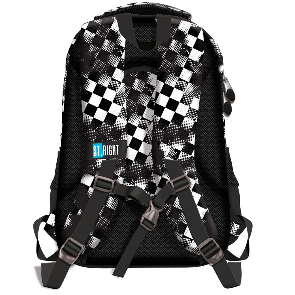 St.Right Race Check ergonomiczny plecak szkolny, plecak BP73 46x31x20cm kép 2