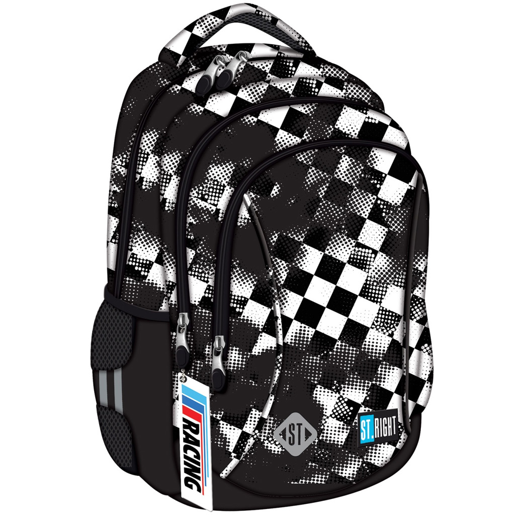 St.Right Race Check ergonomiczny plecak szkolny, plecak BP73 46x31x20cm kép 1
