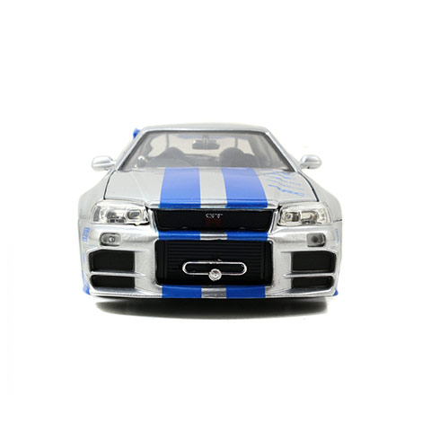 Szybcy i wściekli: Model samochodu Brian's 2002 Nissan Skyline GT-R (BNR34) 1/24 - Simba Toys kép 2