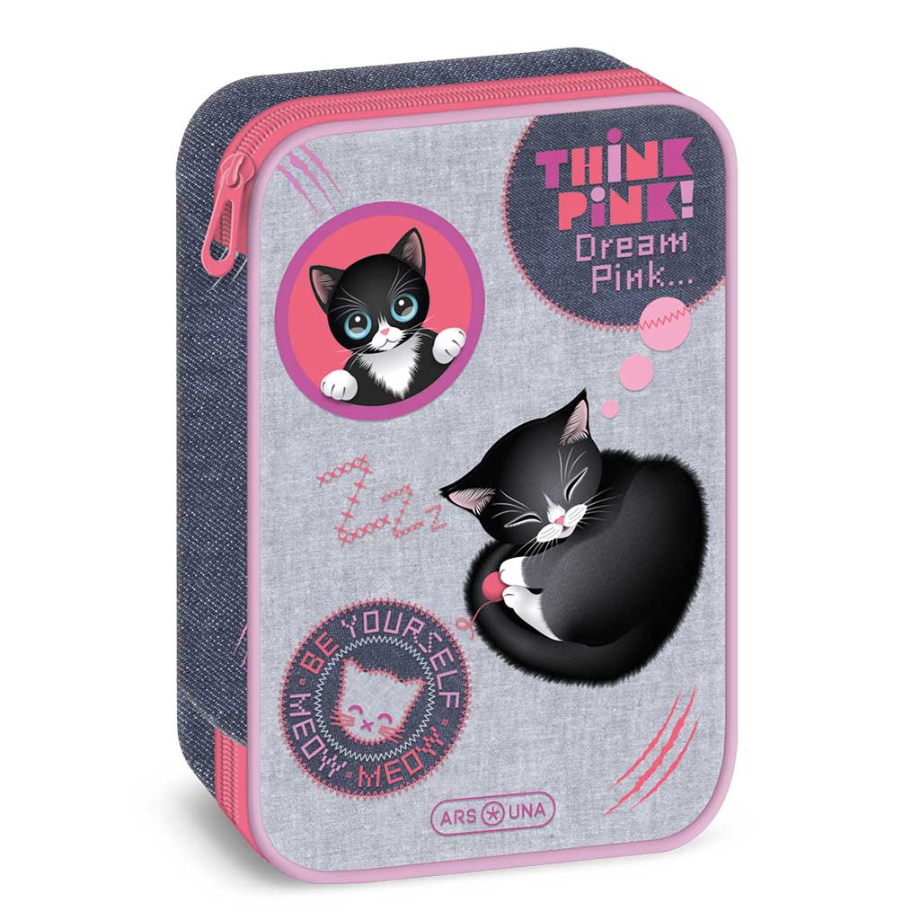 Ars Una: Think Pink wielopoziomowy piórnik 15,5x22,5x4,5cm kép 1