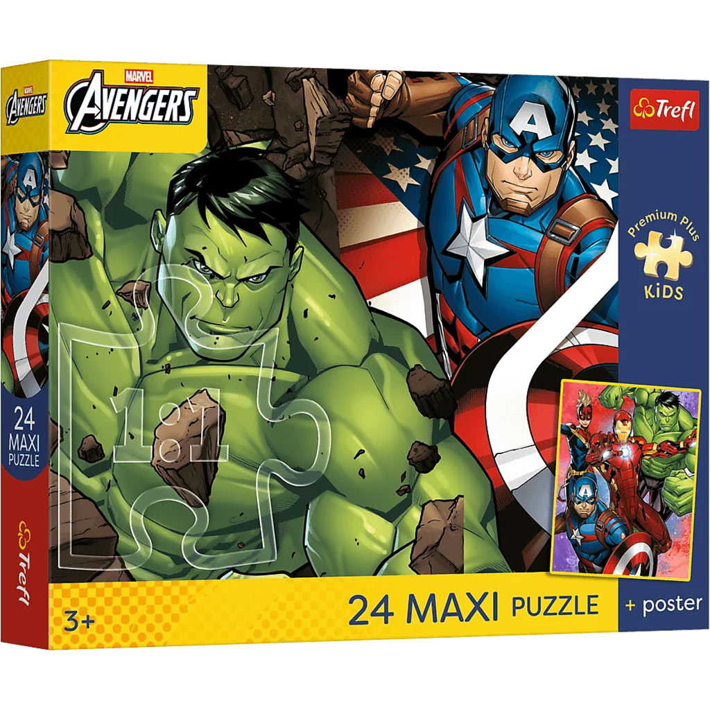 Marvel Avengers zespół 24-elementowa Maxi puzzle - Trefl kép 1
