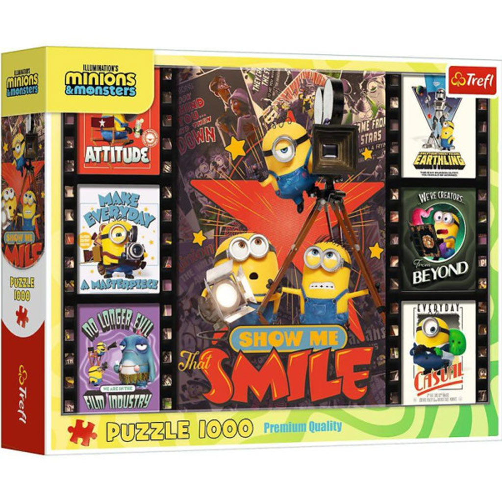 Minionki 3 filmowe klocki 1000 elementów puzzle - Trefl kép 1