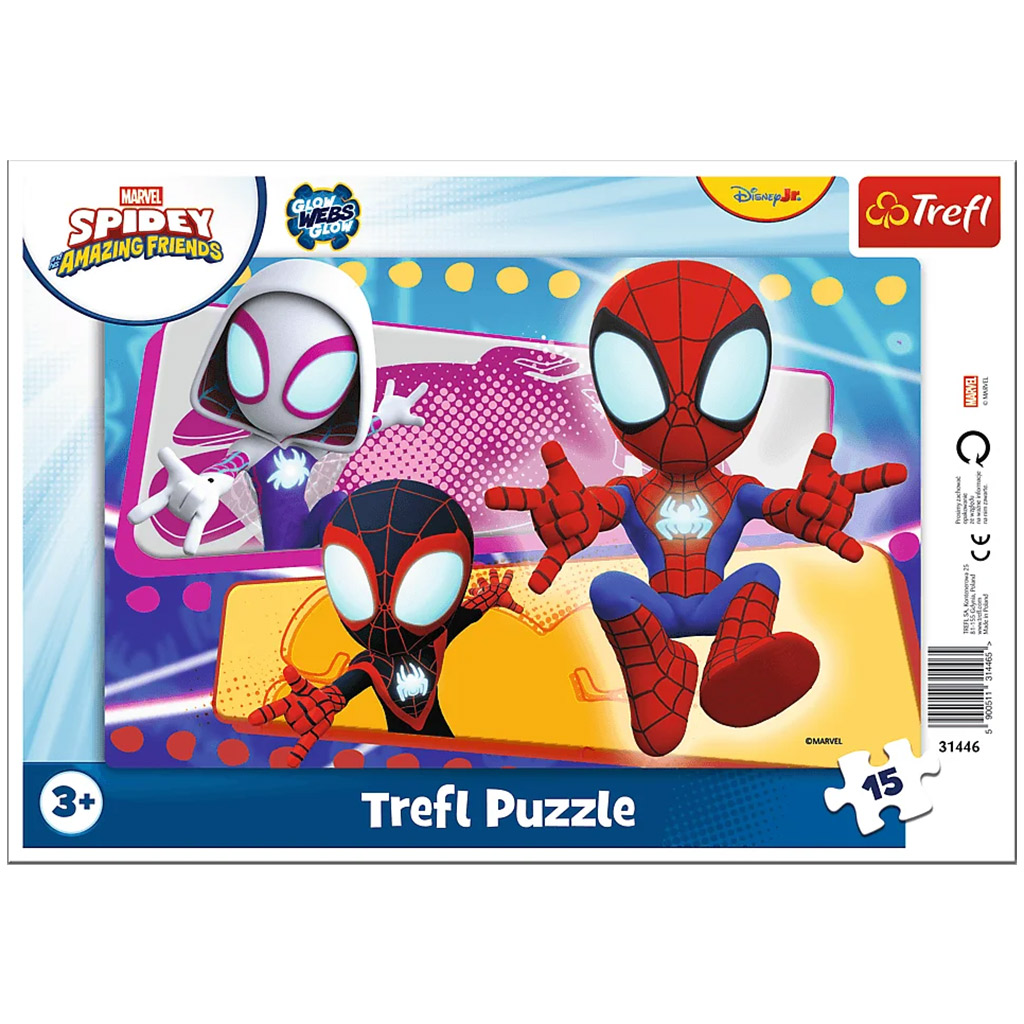 Marvel Spidey drużyna pająków 15-elementowa układanka w ramce - Trefl kép 1