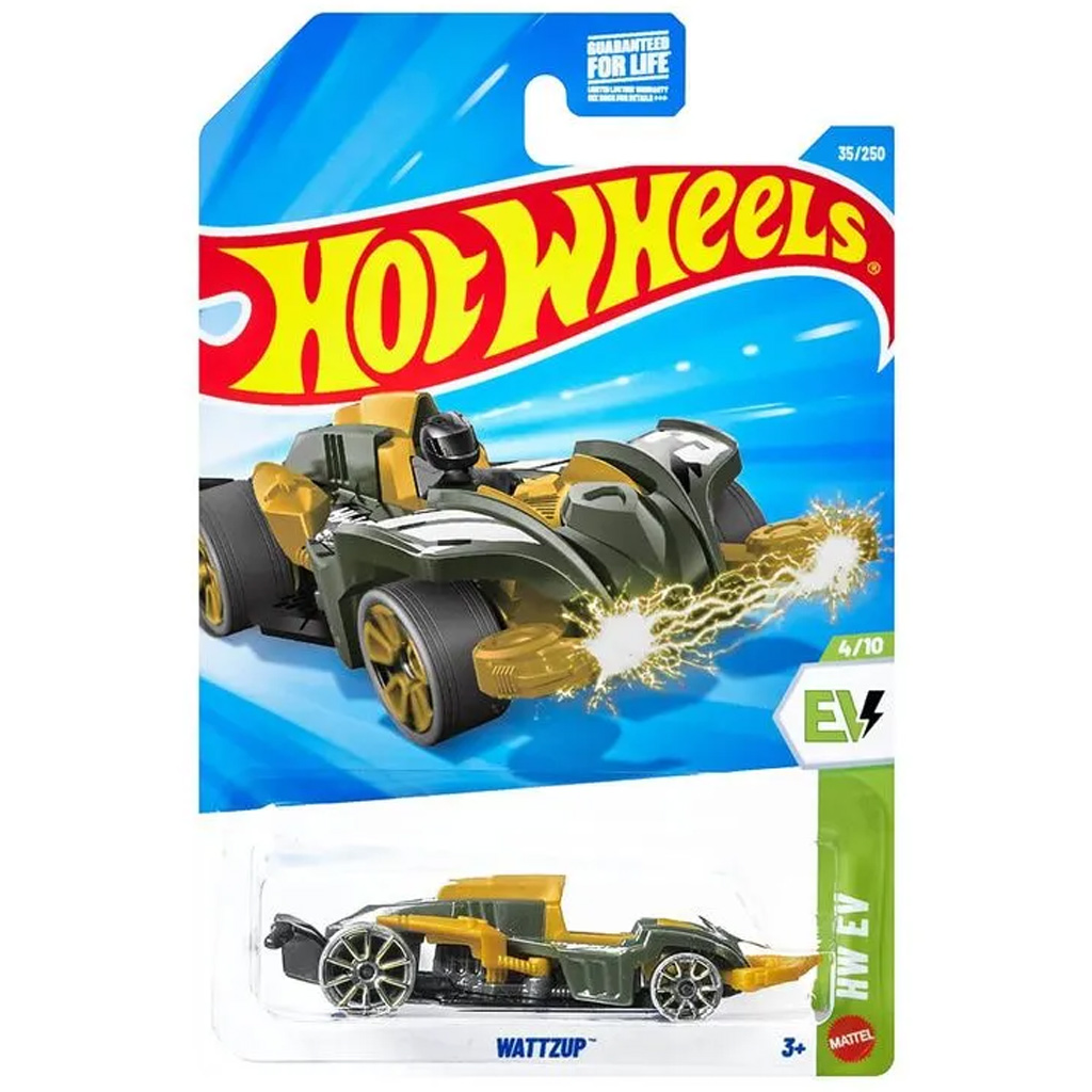Hot Wheels: Wattzup żółty samochodzik 1/64 - Mattel kép 1