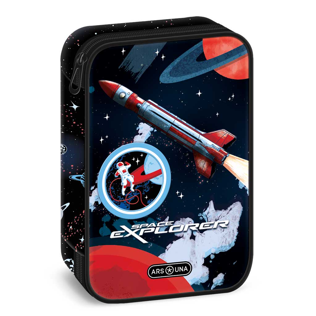 Ars Una: Space Explorer wielopoziomowy piórnik 15,5x22,5x4,5cm kép 1