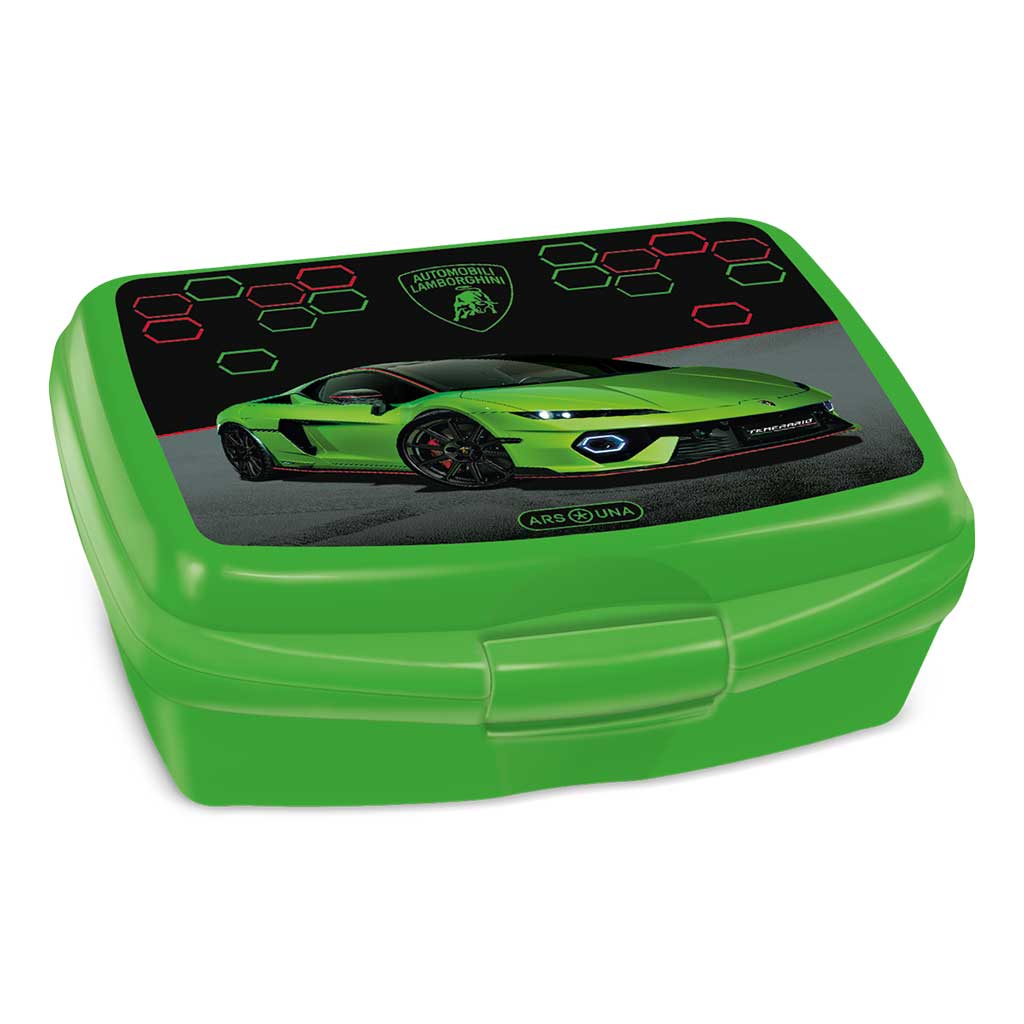 Ars Una: Zielona skrzynka na lunch Lamborghini 16,5x6x13,5cm kép 1
