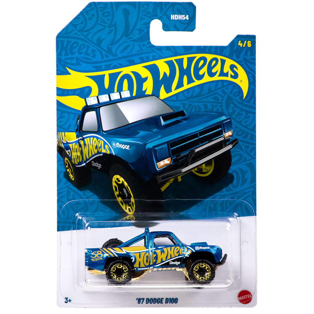 Hot Wheels Pearl & Chrome: '87 Dodge D100 samochód 1/64 - Mattel