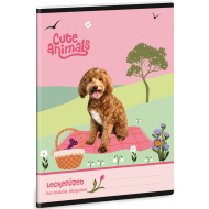 Ars Una: Cute animals Doggie zeszyt do notatek z pieskiem, 38 kartek, format A5