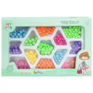 Art&Fun: Zestaw do tworzenia biżuterii z ponad 100 kolorowymi koralikami w kształcie kul.