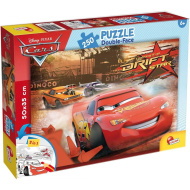 Auta 2 w 1 puzzle 250 elementów i kolorowanka 50x35 cm - Lisciani