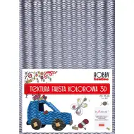Bambino: Srebrna i Złota dekoracja 3D tektura falista B4 25x35cm