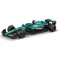 Bburago: Aston Martin AMR25 Alonso F1 samochód wyścigowy metalowy model w skali 1:43 (Fernando Alonso #14)