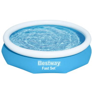 Bestway: Basen z dmuchanym kołnierzem Fast Set 305x66 cm