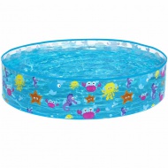 Bestway: Fill N Fun Morski Basen Dziecięcy z Motywem Zwierząt Morskich, Ø 122 x 25 cm