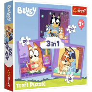 Bluey 3 w 1 puzzle 20-36-50 elementów - Trefl