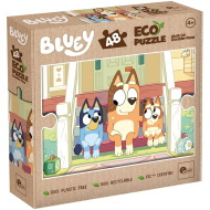 Bluey pieski na schodach 2 w 1 48-elementowa Eco mini układanka i kolorowanka 35x25cm - Lisciani
