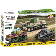 COBI: Panzer I, Renault R35 i Valentine IX – zestaw konstrukcyjny 3 w 1 (2740)