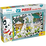 Disney 101 Dalmatyńczyków 2 w 1 puzzle i kolorowanka 24 elementy 50x35 cm - Lisciani