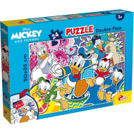 Disney Kaczor Donald 2 w 1 puzzle 24 elementów i kolorowanka 50x35 cm - Lisciani