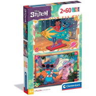 Disney Stitch 2x60-elementowe puzzle Supercolor - Clementoni