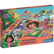 Dora poznaje świat — interaktywne puzzle na podłogę, 24 elementy - Clementoni