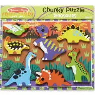 Drewniane puzzle w kształcie dinozaurów – Melissa & Doug
