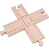 Drewniany element skrzyżowania torów kolejowych