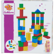 Eichhorn: Kolorowe drewniane klocki, zestaw 50 szt. - Simba Toys