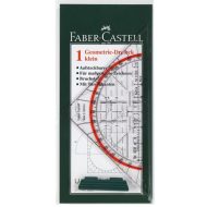 Faber-Castell: Trójkątna ekierka z kątomierzem