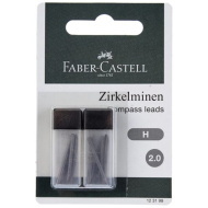 Faber-Castell: Wkłady do cyrkla 2 mm, 2x6 sztuk, twardość H