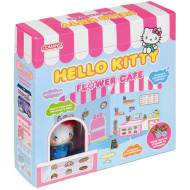 Figurka Hello Kitty Flower Café z domkiem do ozdabiania naklejkami - Comansi