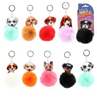 Fluffy Pom-Pom breloczki z pieskiem w kilku wariantach 1 sztuka