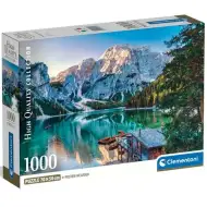 Jezioro Braies w kolorze szmaragdowym z plakatem puzzli HQC 1000 elementów - Clementoni