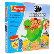 Kinetic Sand: Zestaw piasku kinetycznego Heros z dinozaurami lub kucykami, z akcesoriami, 500 g