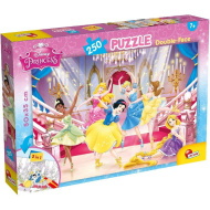 Księżniczki Disneya 2 w 1, puzzle 250 elementów i kolorowanka 50x35 cm – Lisciani