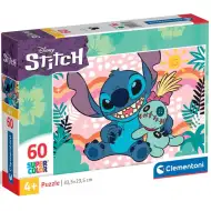 Lilo i Stitch z maskotką Scrump, puzzle supercolor 60 elementów - Clementoni