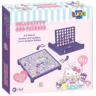 Luna: Hello Kitty 2 w 1 gra planszowa – Cztery w rzędzie oraz Węże i Drabiny