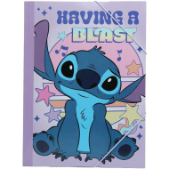 Luna: Teczka z gumką 25x35 cm z napisem "Stitch Having a Blast"