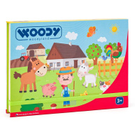 Magnetyczne puzzle w pudełku - Farma - Woodyland