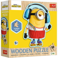 Minionki drewniane puzzle 50-elementowe - Trefl