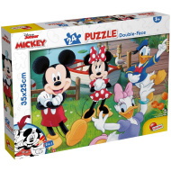 Myszka Miki 2 w 1 puzzle 24-elementowe i kolorowanka 35x25 cm - Lisciani