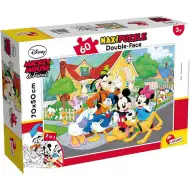 Myszka Miki i przyjaciele 2 w 1 maxi puzzle i kolorowanka 60 elementów 70x50 cm - Lisciani