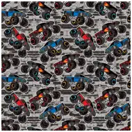 Papier do pakowania z motywem Monster Truck, 100x70 cm