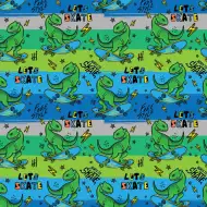 Papier do pakowania z motywem deskorolkowego T-Rexa 100x70 cm