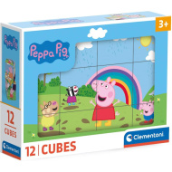 Peppa Pig, układanka z 12 kostek – Clementoni