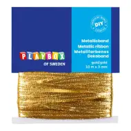 PlayBox: Złota, metaliczna wstążka ozdobna 10m x 3mm