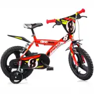 Profesjonalny czerwony rowerek dziecięcy w rozmiarze 14 - rower Dino Bikes